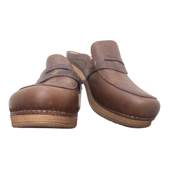 Dansko New Women's Bel Mule Clog Brown Leather size 38 - Picture 7 of 14